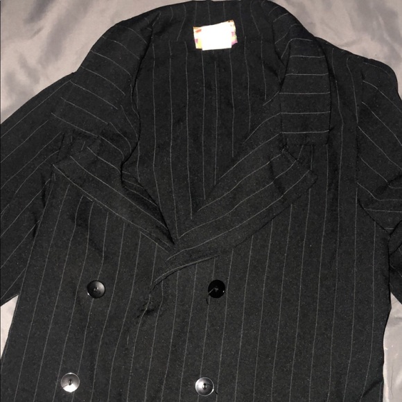 Striped blazer jacket with buttons - Picture 1 of 3